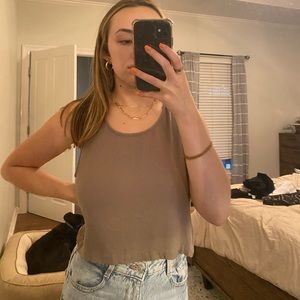 Basic brown crop top